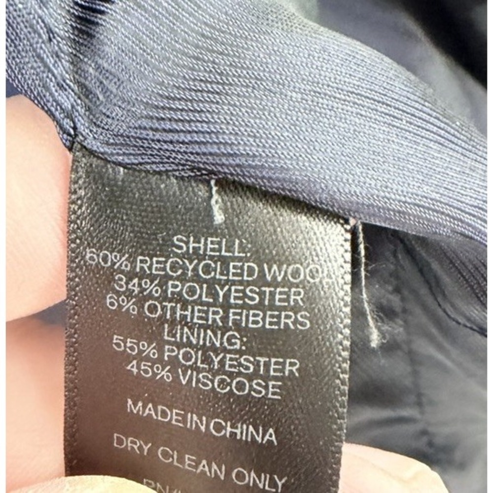Express Men's Wool Blend Classic Topcoat Size XXL 2XL Gray 3 Hidden Buttons EUC - Picture 8 of 16